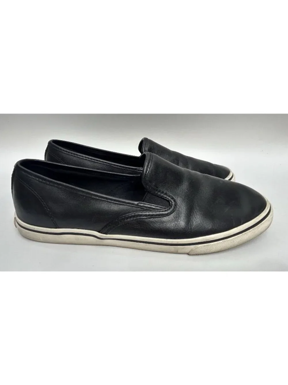 Lauren Ralph Lauren Janis Slip On Sneakers Black Loafers Womens Size 9B Preppy